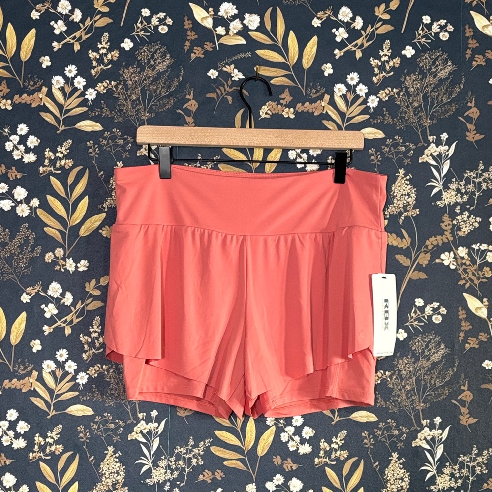 RBX Coral Pink Women's Athletic Active Running Shorts Size L